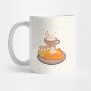 Pumpkin Spice Love, Pumpkin Spice Latte, Cupcake and Pumpkin Pie Mug